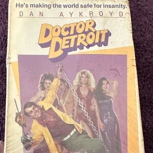 This Betamax tape features the 1983 movie "Doctor Detroit" starring Dan Aykroyd